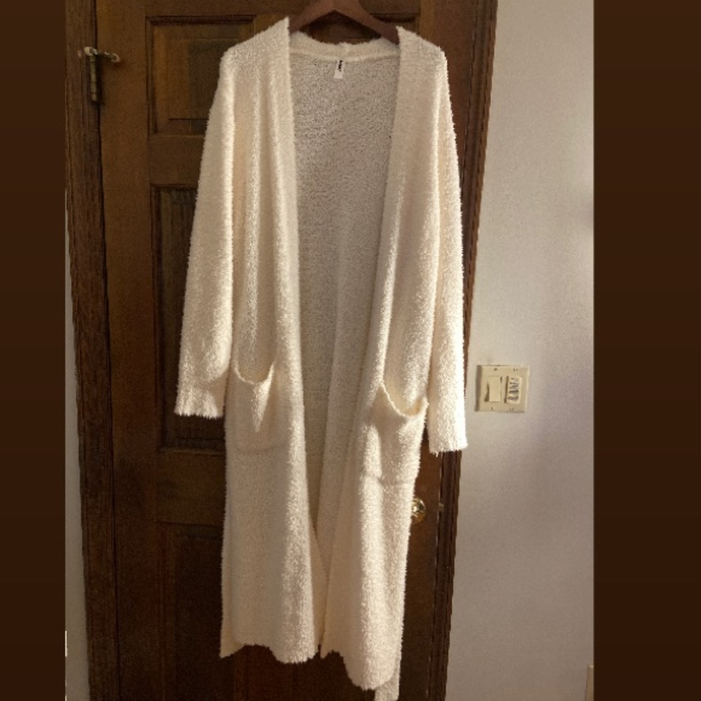 SKIMS COZY knit ROBE bone